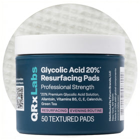 QRxLabs Glycolic Acid Pads 20% front view of jar