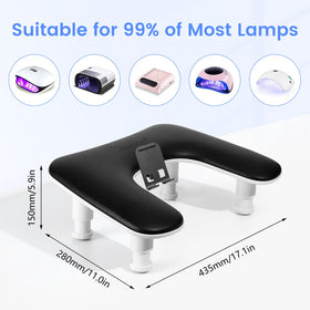 Quaferen U-Shaped Manicure Arm Rest in use during a manicure session
