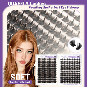 QUAFFLY lash clusters arranged by length