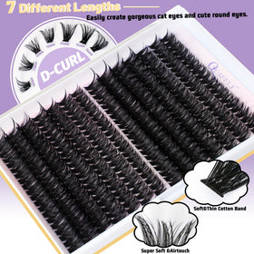 QUAFFLY Lash Clusters Kit precision tweezers and remover
