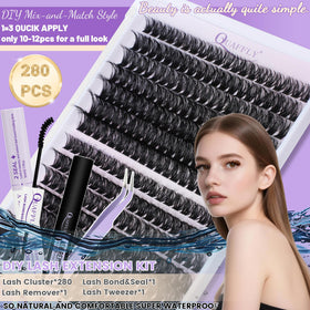 QUAFFLY Lash Clusters Kit with lash bond and seal