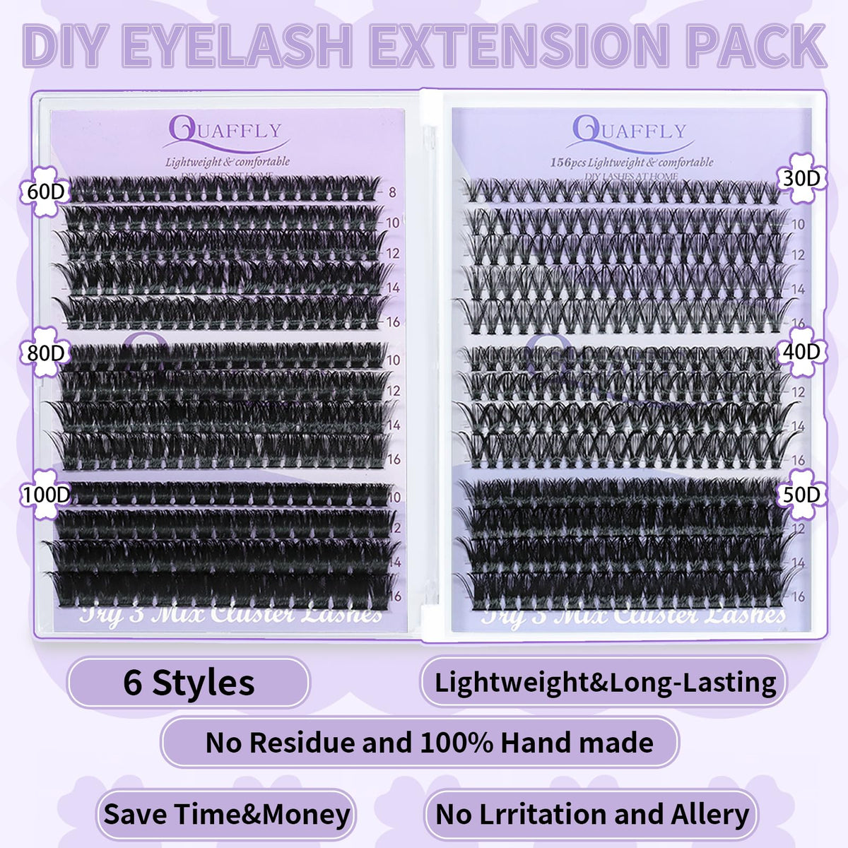 QUAFFLY Lash Extension Kit packaging front view