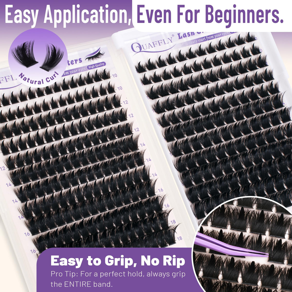 QUAFFLY Spike Lash Clusters Kit packaging