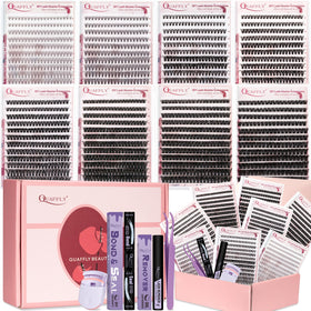 QUAFFLY Valentine's Day Eyelash Gift Set front view with 8 trays