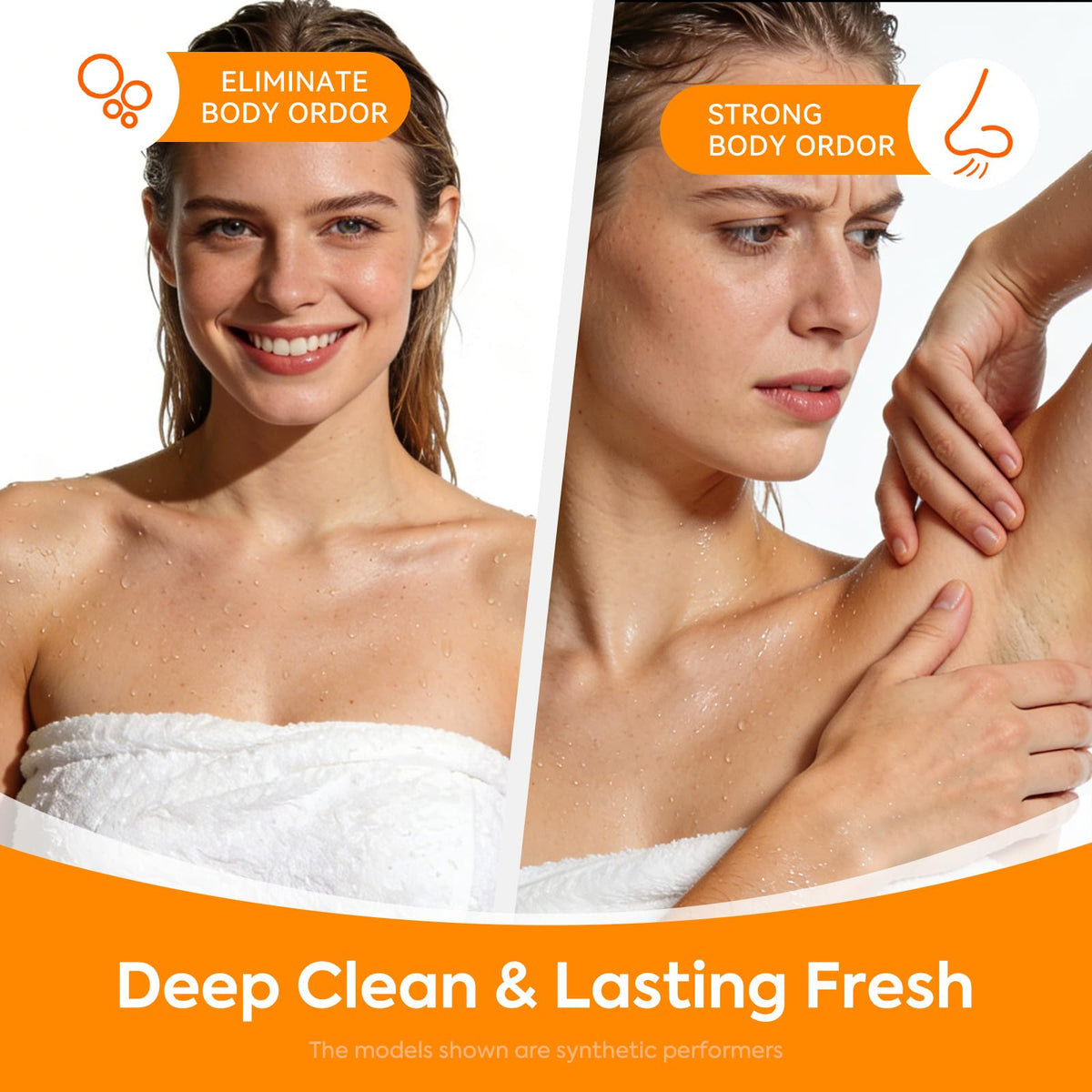 QualiLife Acidified Body Wash packaging in lifestyle setting