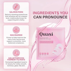 Quasi Salmon PDRN Collagen Mask in use during skincare routine