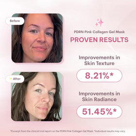 Quasi Salmon PDRN Collagen Mask showing pink-to-clear