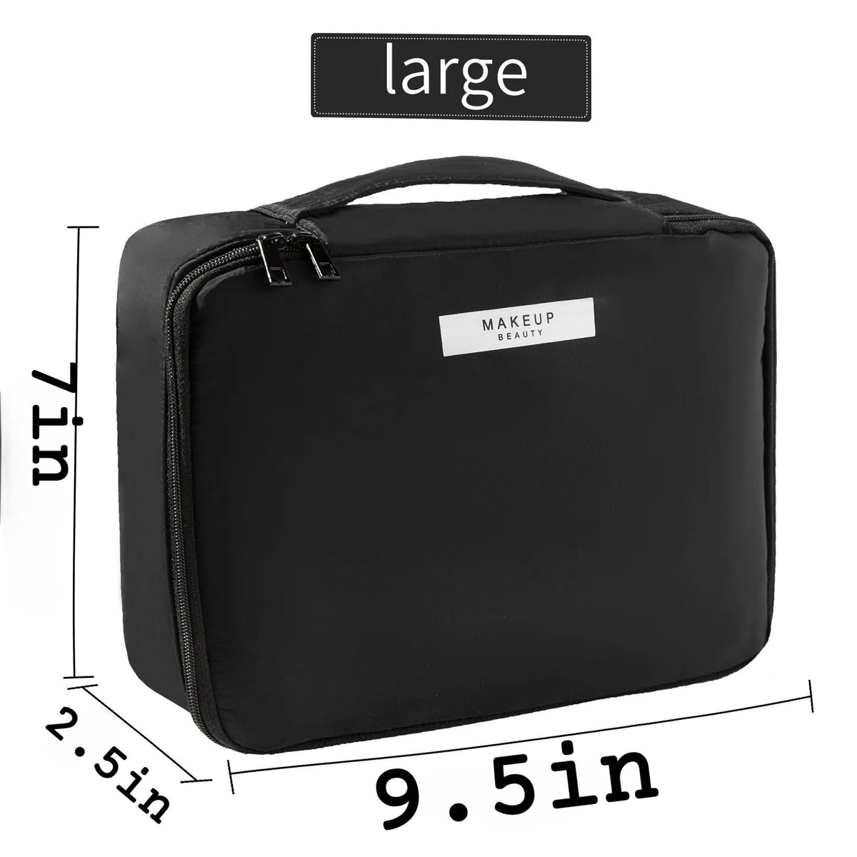 Queboom Travel Makeup Bag outside with waterproof feature