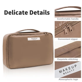 Queboom Travel Makeup Bag with detachable cosmetic bag