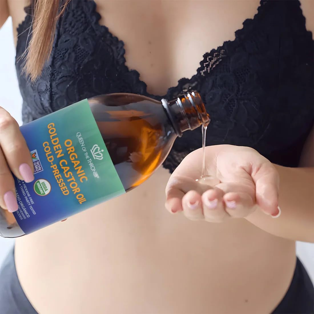 QUEEN OF THE THRONES Organic Golden Castor Oil used in DIY hair mask