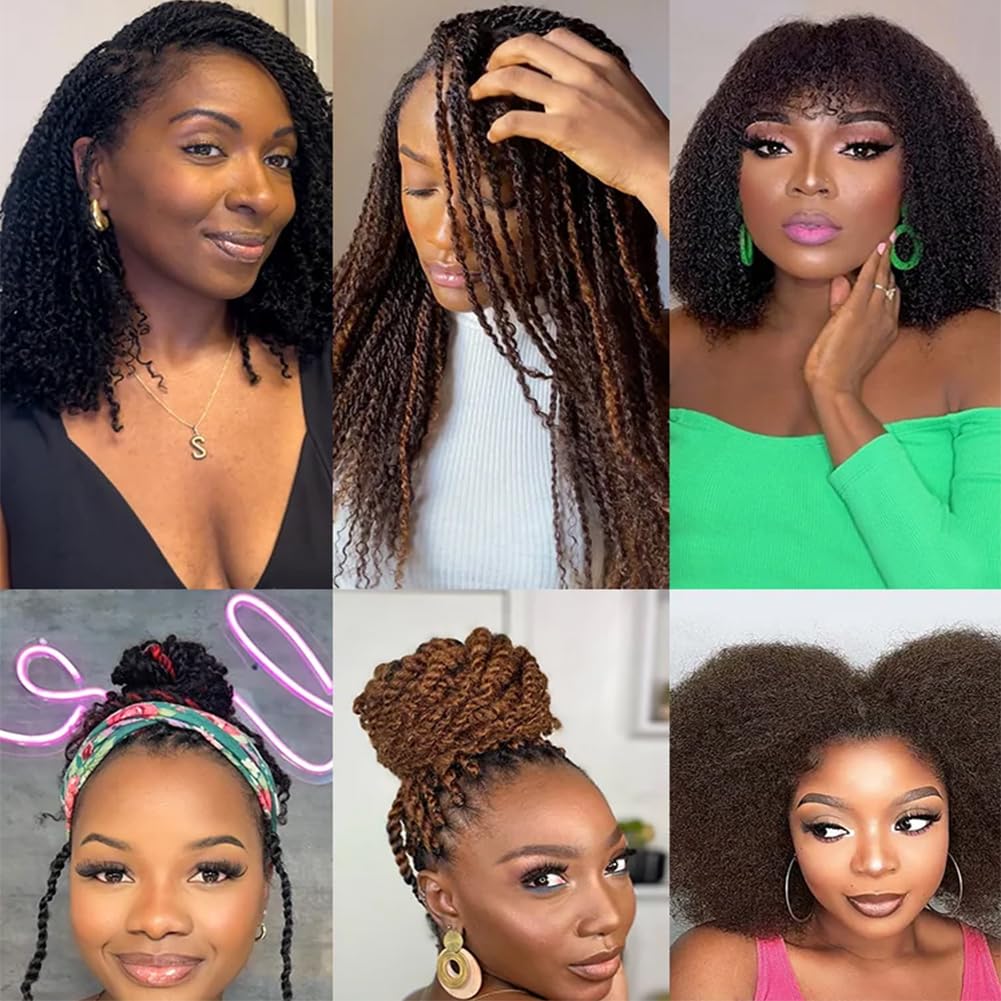 QUEEN VIRGIN REMY Afro Kinky Bulk Hair 16inch in various styles