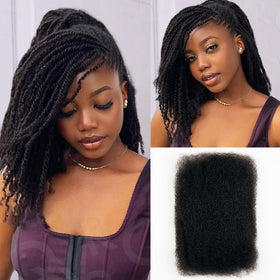 QUEEN VIRGIN REMY Afro Kinky Bulk Hair packaging with 50g bundle