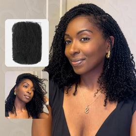 QUEEN VIRGIN REMY Afro Kinky Bulk Human Hair 50g front view