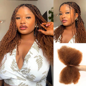 QUEEN VIRGIN REMY Afro Kinky Bulk Human Hair 50g pack front view