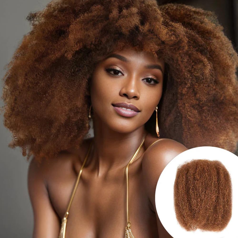 QUEEN VIRGIN REMY Afro Kinky Bulk Human Hair 50g packaging