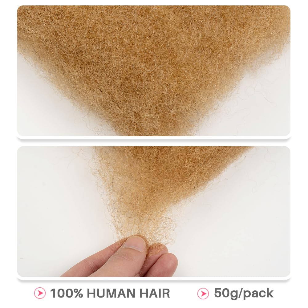 QUEEN VIRGIN REMY Afro Kinky Bulk Human Hair 50g styled into braids