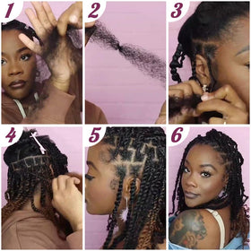 QUEEN VIRGIN REMY Afro Kinky Bulk Human Hair length comparison