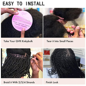 QUEEN VIRGIN REMY Afro Kinky Bulk Human Hair mixed colour