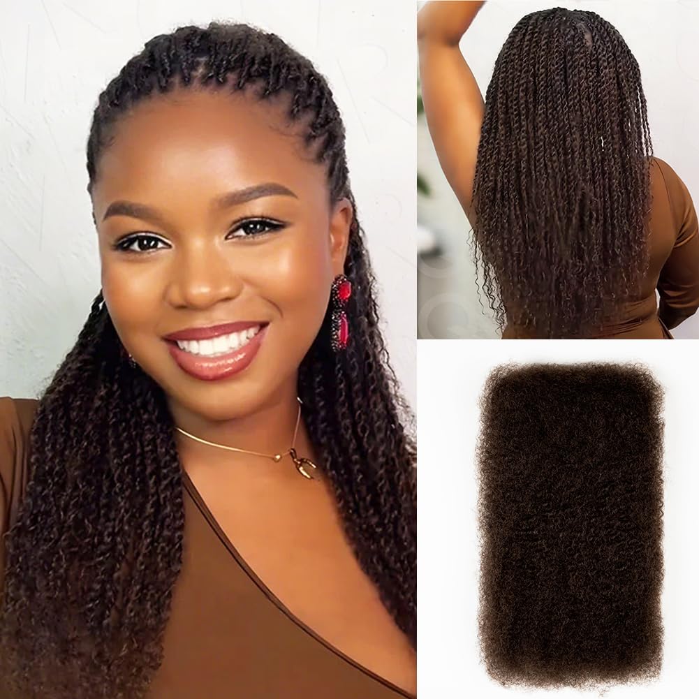 QUEEN VIRGIN REMY Afro Kinky Bulk Human Hair packaging
