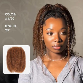QUEEN VIRGIN REMY Afro Kinky Bulk Human Hair packaging