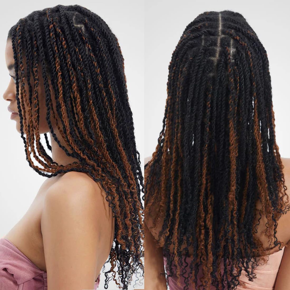 QUEEN VIRGIN REMY Afro Kinky Bulk Human Hair styled in dreadlocks