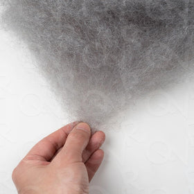 QUEEN VIRGIN REMY Afro Kinkys Bulk Human Hair grey 14 inches styled