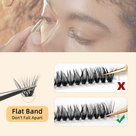 QUEWEL Cluster Lashes 240Pcs application with tweezers