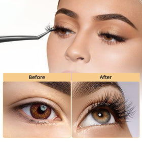 QUEWEL Cluster Lashes 240Pcs showing C curl style