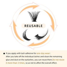 QUEWEL Cluster Lashes 240Pcs with lash glue
