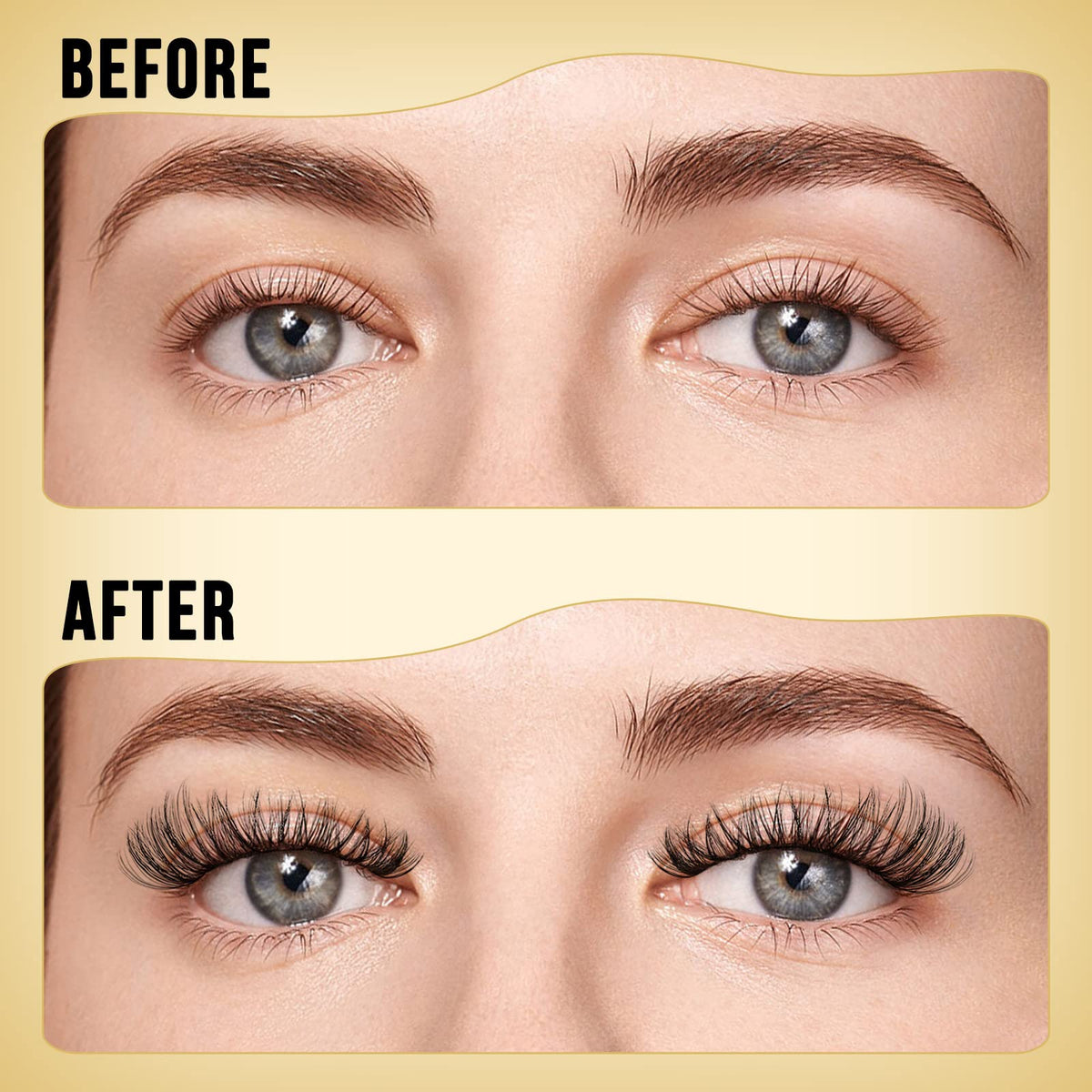 QUEWEL Lash Clusters 320Pcs on model's eyes