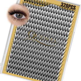 QUEWEL Lash Clusters 320Pcs tray front view