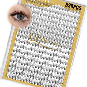QUEWEL Lash Clusters 320Pcs tray front view