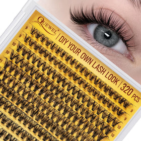 QUEWEL Lash Clusters 320Pcs tray front view