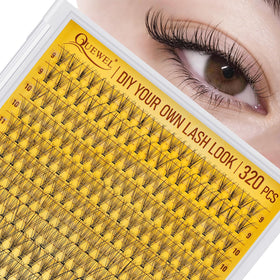QUEWEL Lash Clusters 320Pcs tray front view
