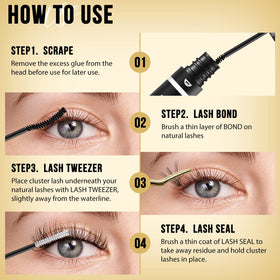 QUEWEL Lash Clusters 320Pcs with various styles
