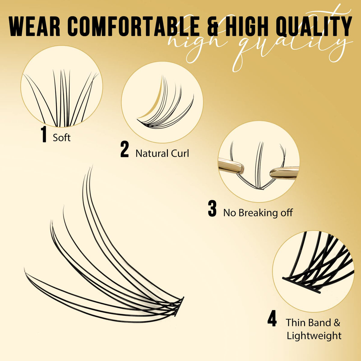 QUEWEL Lash Clusters application process
