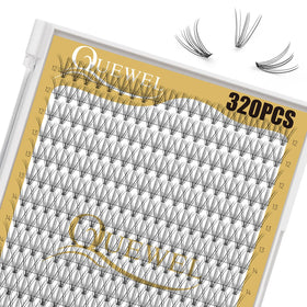 QUEWEL Lash Clusters close-up of individual cluster lashes