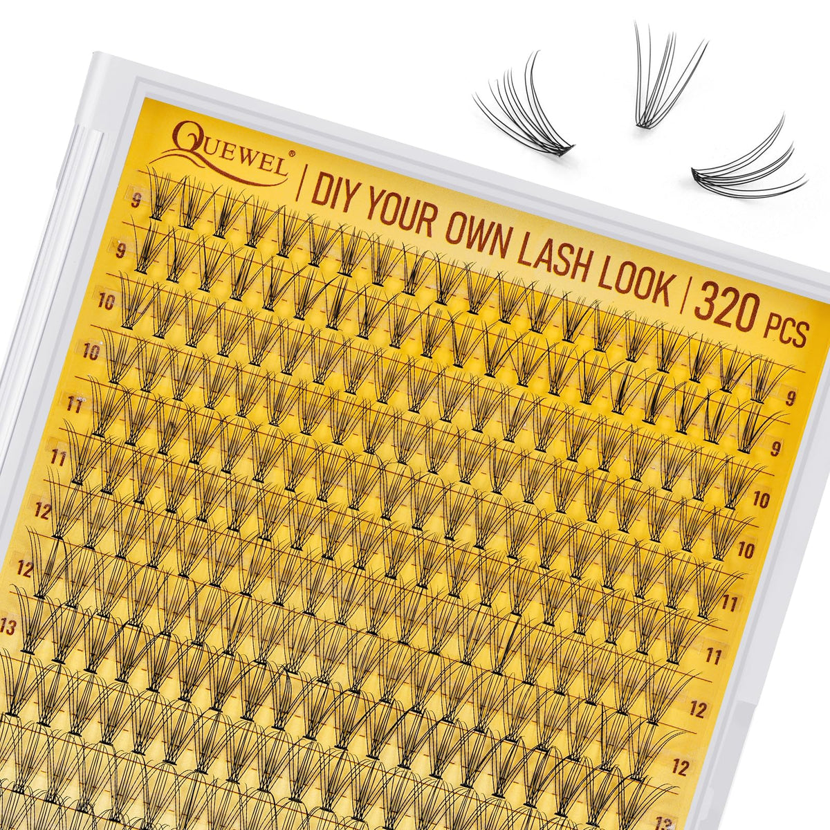 QUEWEL Lash Clusters close-up of individual lashes