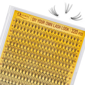 QUEWEL Lash Clusters close-up of individual lashes