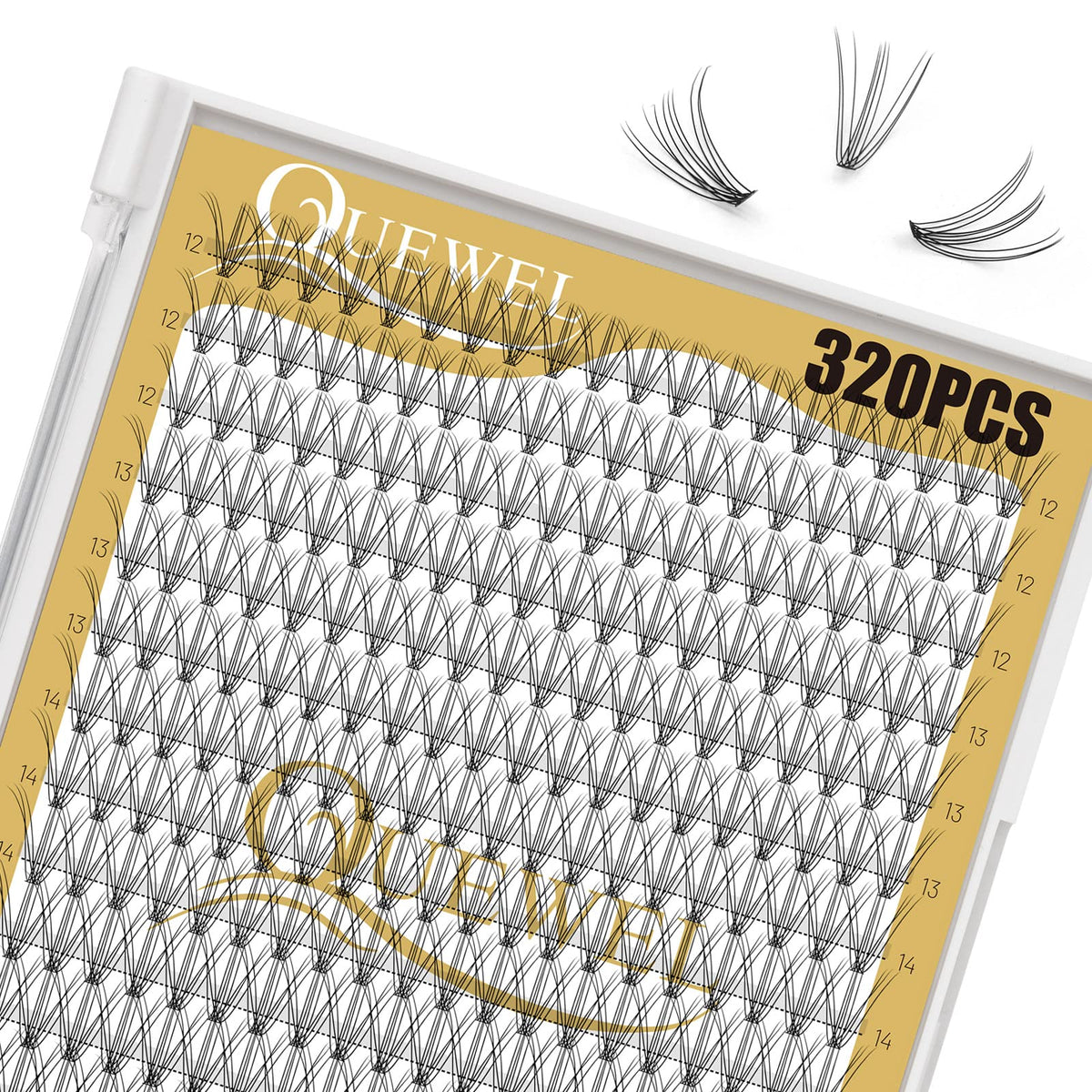 QUEWEL Lash Clusters close-up of individual lashes