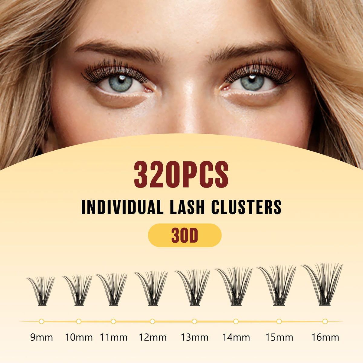 QUEWEL Lash Clusters Kit contents laid out