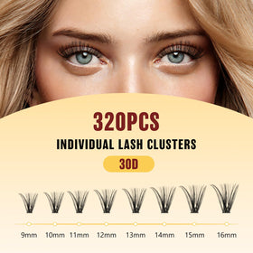 QUEWEL Lash Clusters Kit contents laid out
