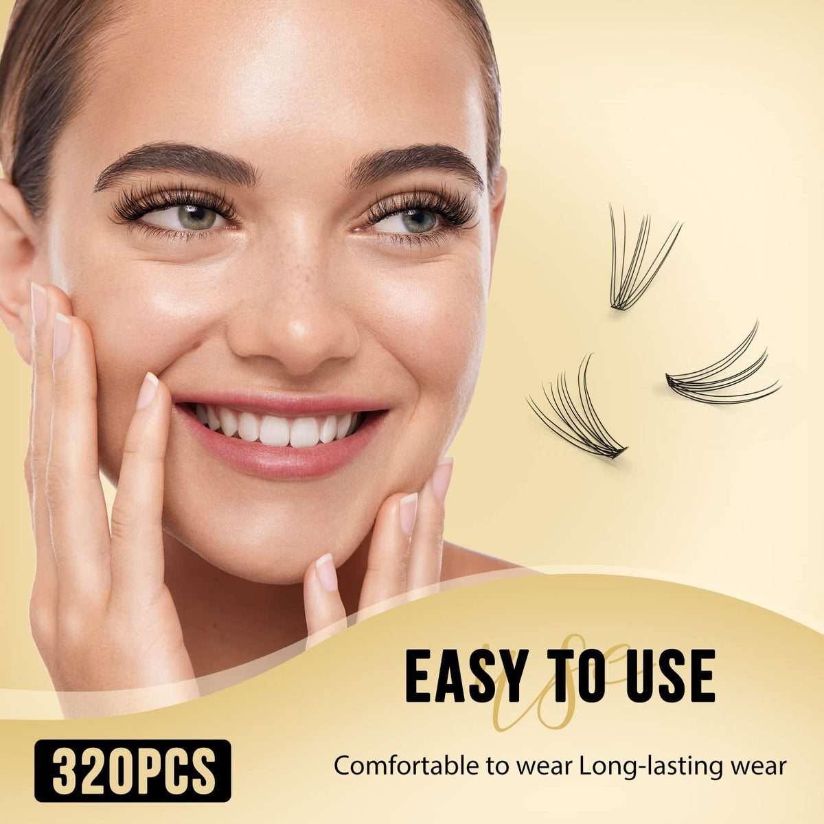 QUEWEL Lash Clusters packaging and product details