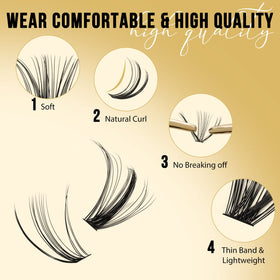 QUEWEL Lash Clusters tray side view