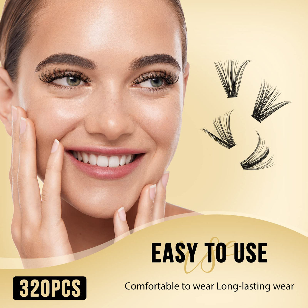 QUEWEL Lash Clusters tray with easy removal design
