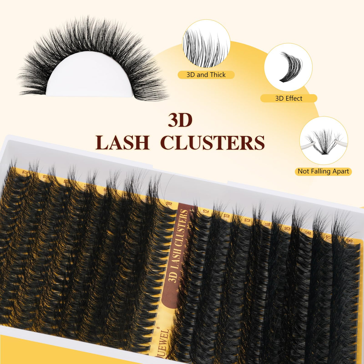 QUEWEL lash tweezer with non-stick coating