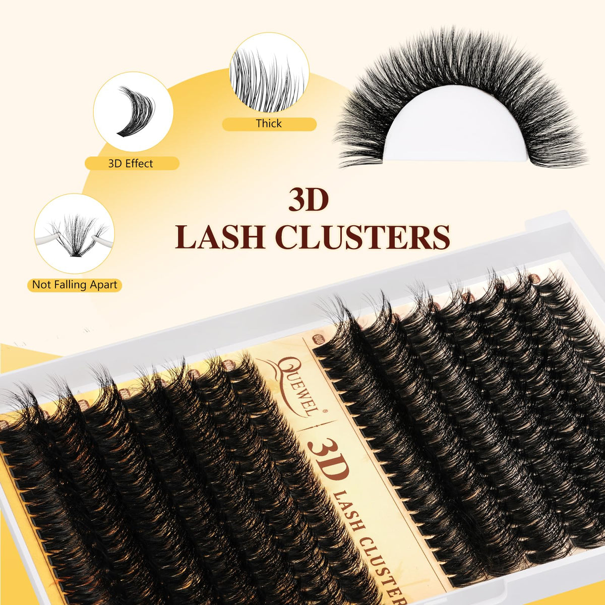 QUEWEL lash tweezers designed for easy application