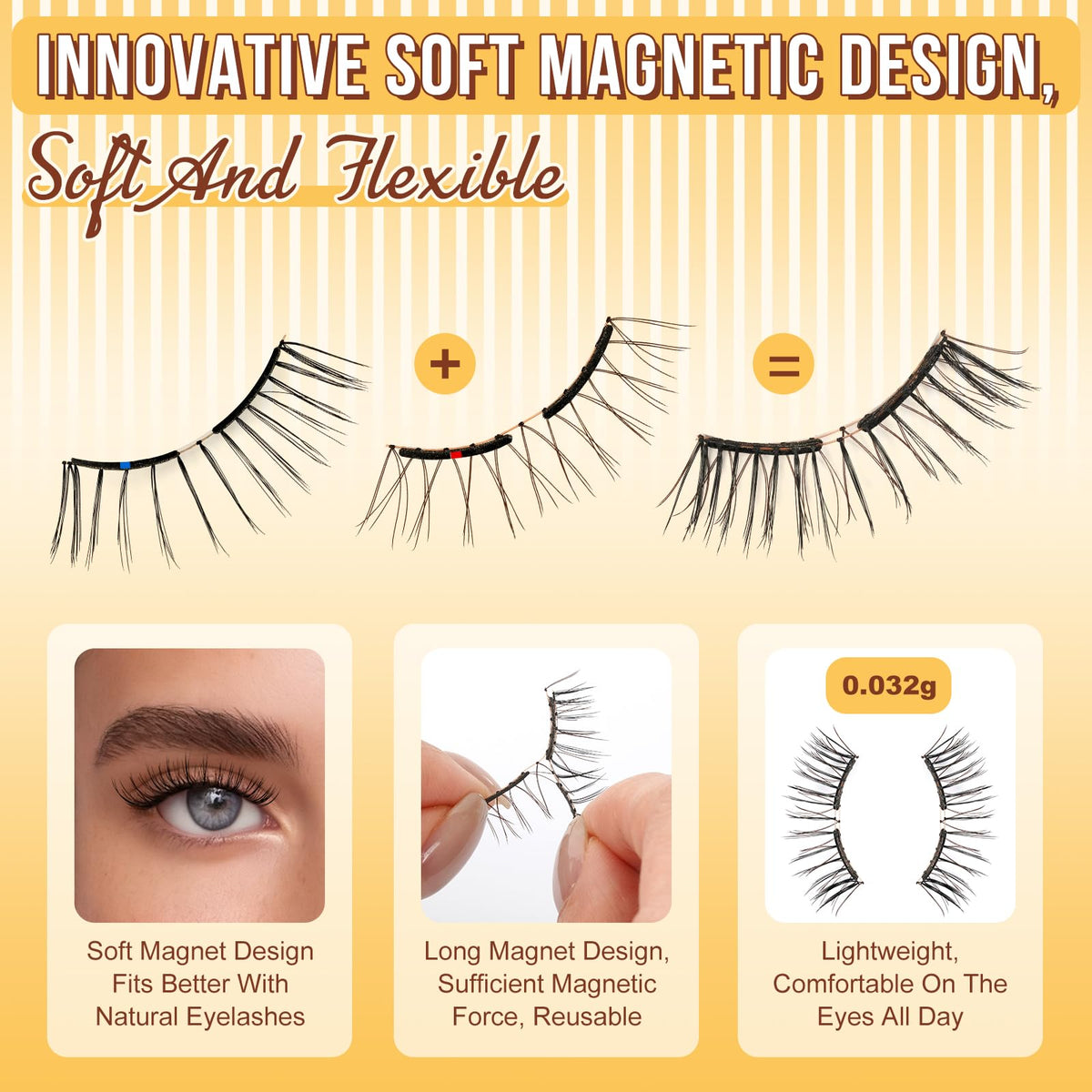 QUEWEL Magnetic Eyelashes applicator close-up