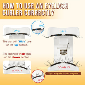 QUEWEL Magnetic Eyelashes in magnetic box with mirror