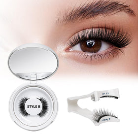 QUEWEL Magnetic Eyelashes Kit with applicator and mirror box